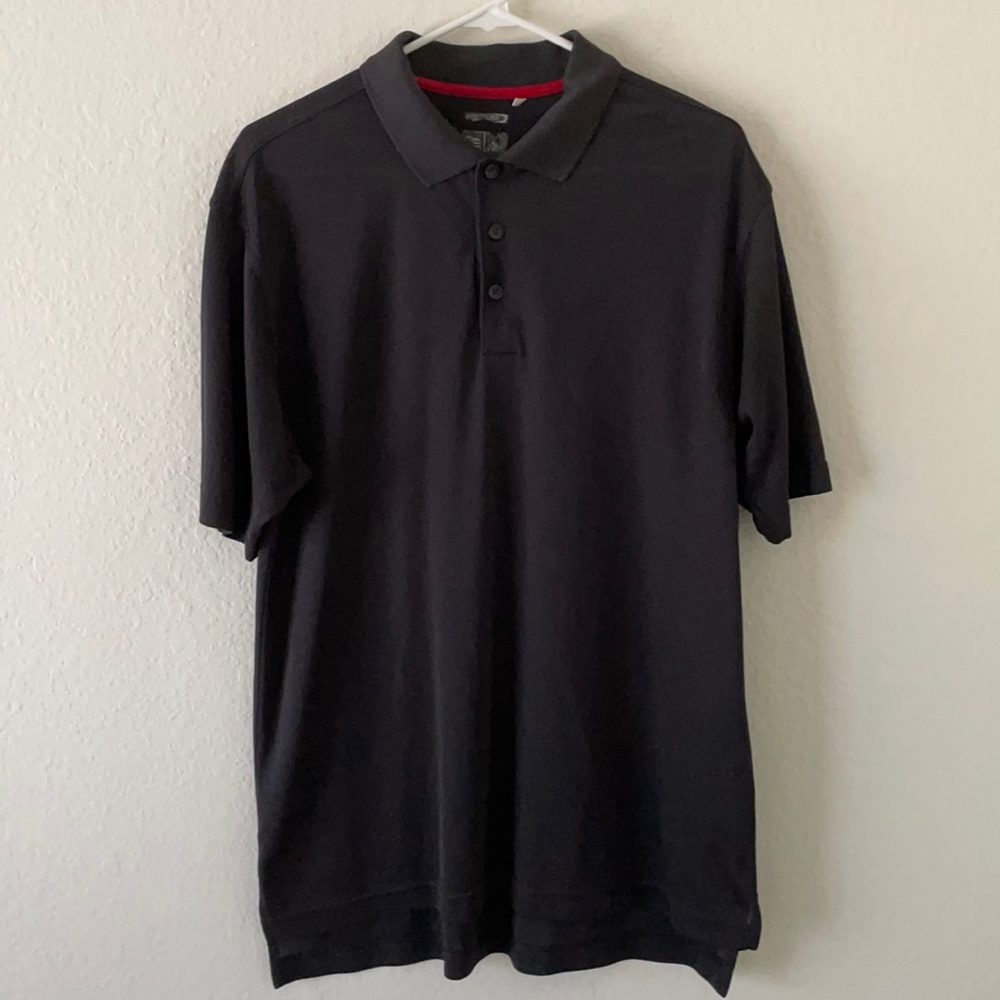 Men's Black Adidas Golf Polo Shirt - Medium